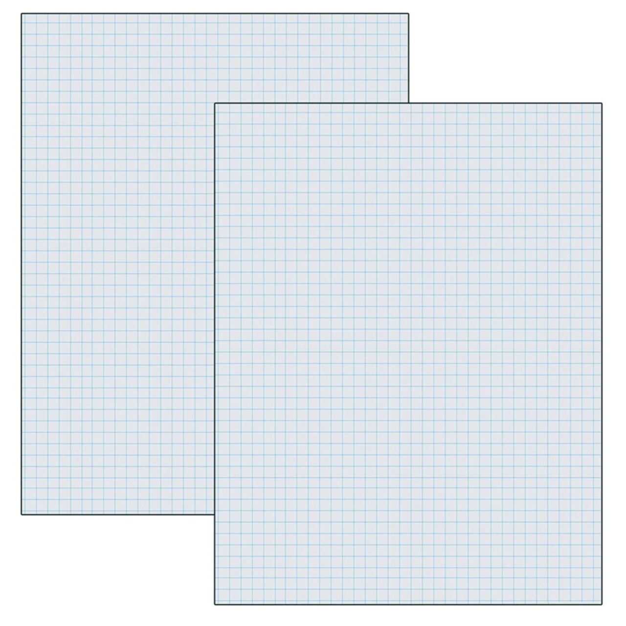 Graphing Paper, White, 1/4" Quadrille Ruled, 8-1/2" X 11", 500 Sheets Per Pack, 2 Packs